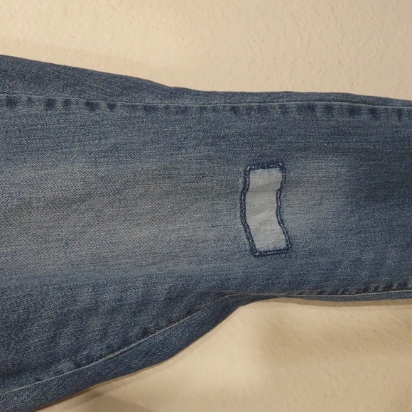 SLIGHTLY USED J. JILL DENIM MEDIUM WASH PATCH DENIM AUTHENTIC FIT SLIM ANKLE 14 - Picture 9 of 16